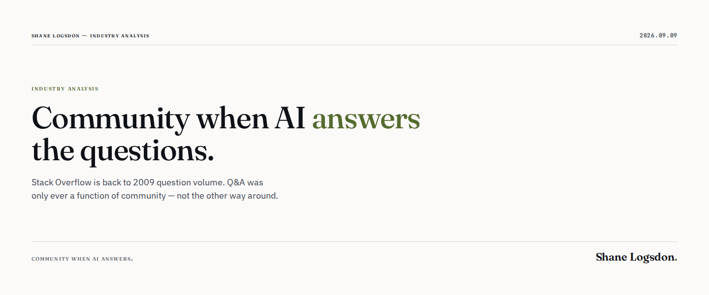 Community When AI Answers the Questions