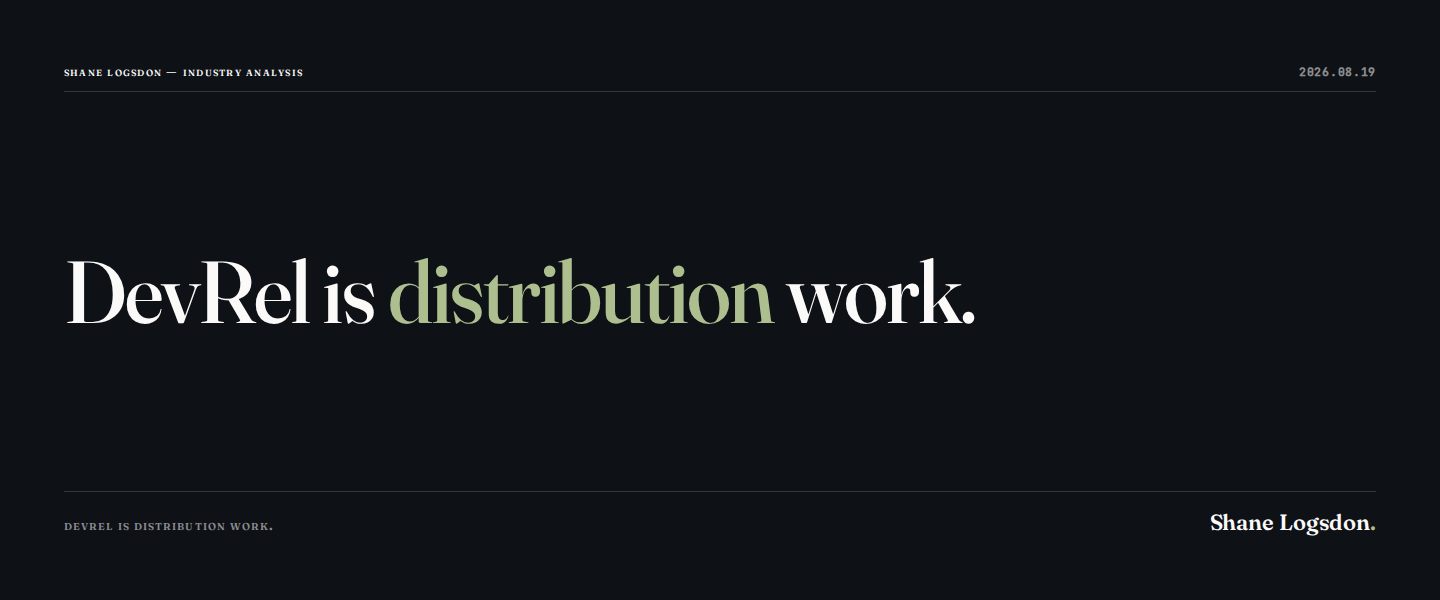 DevRel Is Distribution Work. Neon Just Proved What It's Worth.