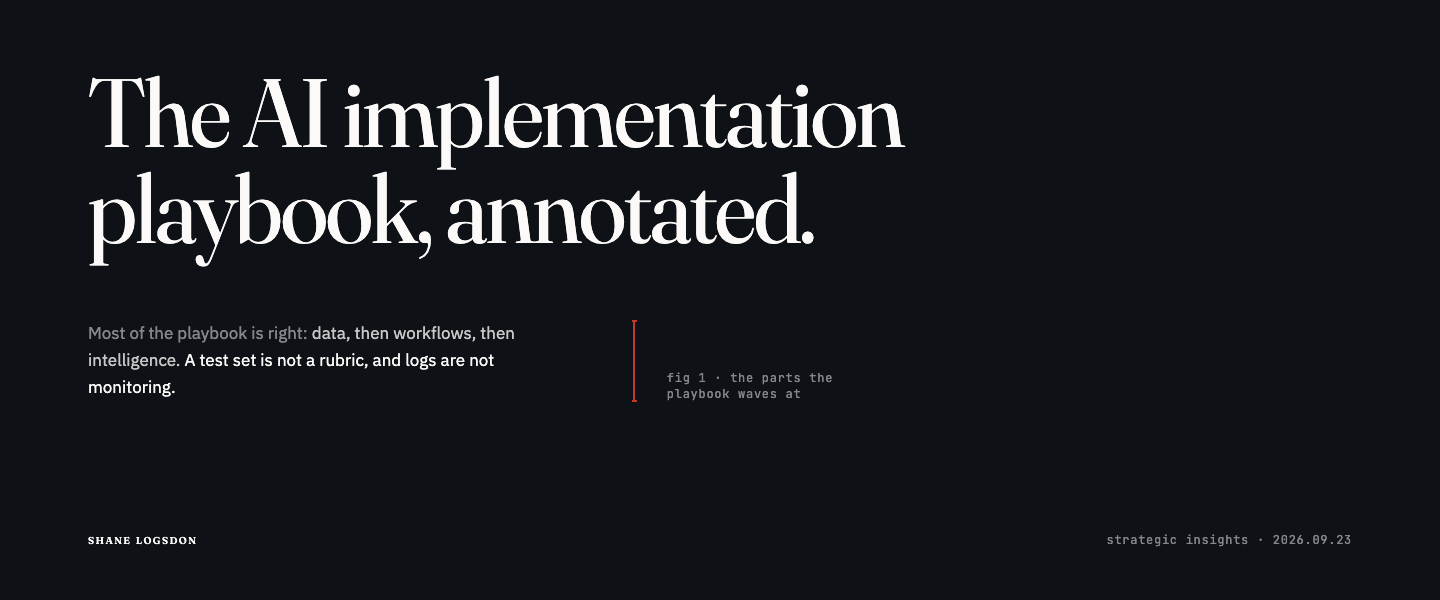 The AI Implementation Playbook, Annotated